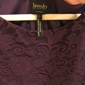 Purple Laundry lace dress with 3/4 sleeves